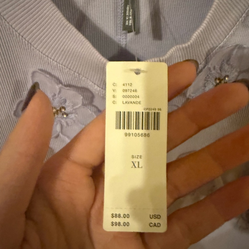 NWT Anthropologie Lavender Floral Tank Top - Picture 6 of 6